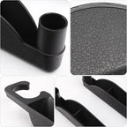 Supin Car Seat Gap Filler Set of 2, Multifunctional Seat Side Gap Filler with Organizer & Hook Function& 2 Storage for Stabilizing Phone,Keys Wallet, Fill The Gap Between Seat & Console (Black)