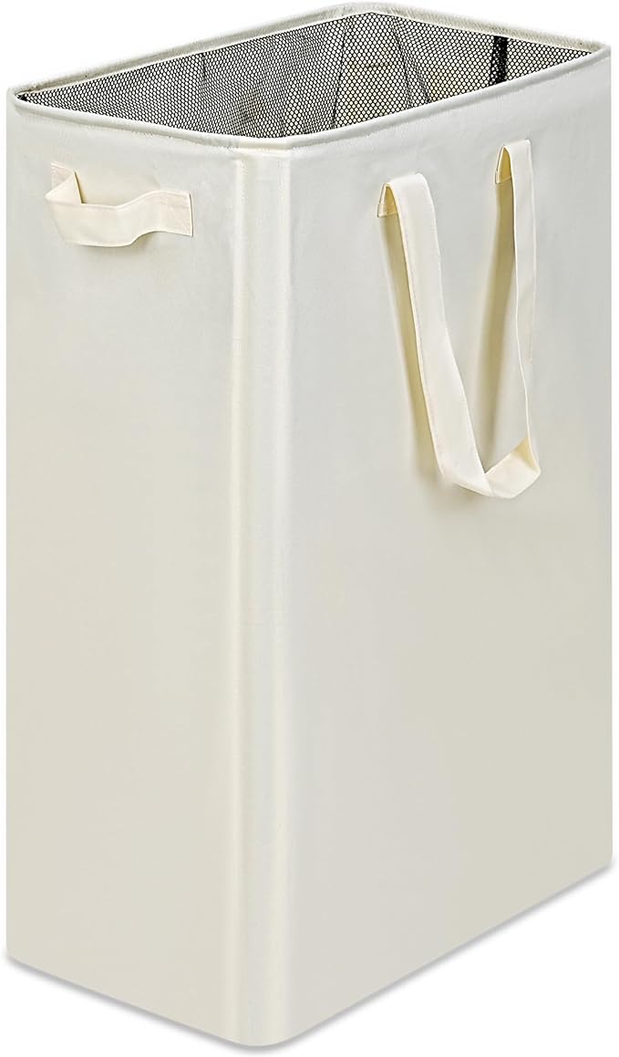 efluky Slim Laundry Basket, Narrow Laundry Hamper with Handles, Collapsible Dirty Clothes Hamper, Tall Laundry Bin for Laundr