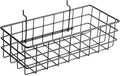 RightArrange Pegboard Basket Size S, Black - Hooks to Any Peg Board - Square Style Wire Shelf Baskets - Organize Tools, Workb