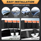Sailnovo Rooftop Cargo Carrier 20 Cubic PVC Car Roof Cargo Carrier Waterproof Soft-Shell Includes Anti-Slip Mat, 6 Door Hooks, Car Top Carrier for Top of Vehicle with/Without Roof Rack Cross Bar