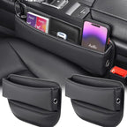 Car Seat Gap Filler Organizer and Storages Automotive Accessories Universal for Car SUV Truck Fill The Gap Between Seat and Console Stop Things from Dropping Black 2Pcs