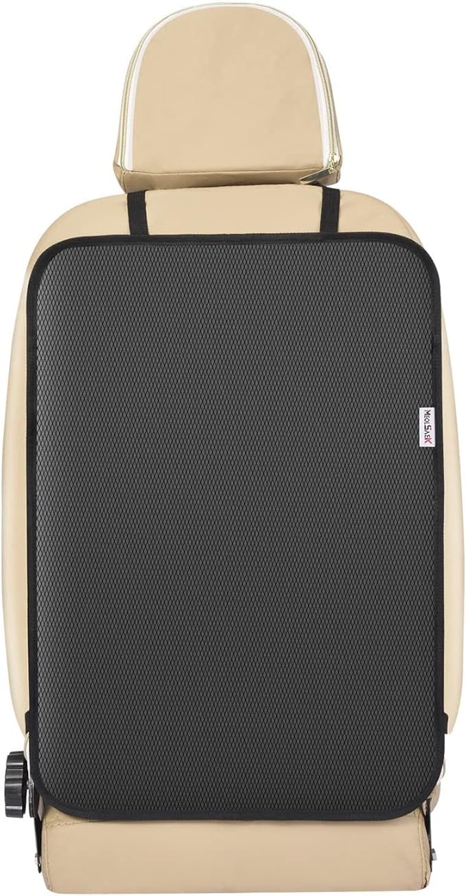 Meolsaek Kick Mats Back Seat Protector, Waterproof Oxford Seat Back Protector, Car Seat Back Protector for Kids, Back of Seat Protector for Kids Feet Car Seat (Black A -1pc)