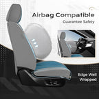 Coverado Seat Covers, Car Seat Covers Full Set, Leather Seat Covers for Cars, Car Seat Protector, Gray Car Seat Covers Front 