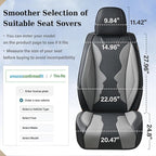 Coverado Car Seat Covers, Front Covers for Cars, Car Seat Cover Front Seats, Automotive Seat Cover, Waterproof, Leather Car S