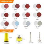 1inch Sandpaper 40-7000grit Sanding Disc with Shank Backer Plate and Soft Foam Buffering Pad Grinding Abrasive Sponge Sanding