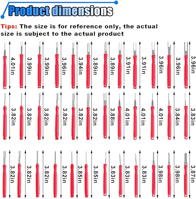 36PCS Terminal Removal Tool Kit, Wire Connector Pin Extraction Tool, Electrical Pin Removal Tool Set, Car Terminal Release To
