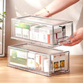 clear Drawer-Type Plastic Storage Box Bins Organizer，Family First Aid Kits Medicine cabinet Box Organizer,Closet ，Shelf，Ointm