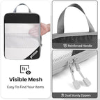 Compression Packing Cubes for Travel, Lightweight Vacation Travel Essentials, Travel Accessories for Suitcase Organizer Bags 