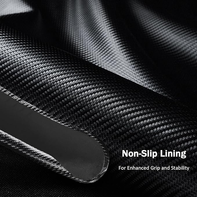 3-Piece Carbon Fiber Steering Wheel Cover, Custom Fit for Jeep Wrangler 2018-2026 Gladiator 2020-2026,Quick Install Ultra-Thin & Non-Slip,Interior Car Accessories for Men Women(Matte Black)