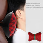 5PCS Steering Wheel Cover, with 2 Headrests, 2 Seat Belt Covers - Universal Fit for 14.5-15" Steering Wheel, Enhances Driving Experience - Perfect for Women (Red)