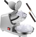 VIVOHOME Electric Ice Crusher Shaver Dual Blades Snow Cone Maker Machine Silver 173lbs/hr with Ice Pick for Home and Commercial Use