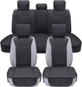 Elantrip Car Seat Cover Full Set Leather Car Seat Protector Universal fit for Most Cars SUVs and Trucks Water Proof Front and