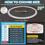 Lazy Susan Hardware,20 inch Heavy Duty Lazy Susan Bearing Kit,Rotating Serving Turntable for Aluminium Alloy Turntable Bearin