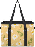 Reusable Grocery Bags Heavy Duty Shopping Bags Foldable Large Tote Bags with Long Handles & Hard Bottom