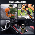 Tire Inflator Portable Air Compressor, Omont 150PSI Electric Bike Tire Pump Cordless Air Pump for Car Tires, 4X Faster Portable Tire Inflator with Digital Pressure Gauge for Car Bike Motorcycle Ball