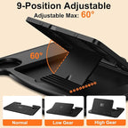 3 in1 Car Steering Wheel Tray Table for Laptop, Height Adjustable Car Table Tray for Driver, Car Food Tray with Drinks Holder,Multipurpose Travel Car Accessories for Long Road Trips-Black
