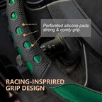PINCTROT XL Size 17.5-18 in Race Grip Steering Wheel Cover for Semi Truck, Fits RV, Big Rig Trucker, 18 Wheeler and Classic Cars, Anti-Slip Silicone Perforated Design 17.5-18 Inch (Racing Green)