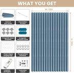 Jilron Accordian Door Curtain, 100% Blackout Folding Magnetic Doorway Curtains,Linen Style Closet Doors,for Room Divider,Priv