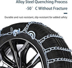 Quick Fit Automotive Snow Chains for Emergency Use Easy Installation Without Tools for Cars Minivans and Small SUVs silver 23