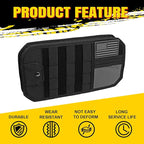 Car Sun Visor Organizer with Panel, Universal Multi-Pocket Storage, Zipper Compartments & Glasses Clip for Cars, SUVs & Trucks