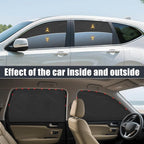 ZATOOTO Car Window Shades for Civic 2017-2024,4 Pcs Magnetic Car Window Covers - 100% Block Light Privacy Curtains, Side Window Sun Shade for Baby Breastfeeding, Sleeping, Camping