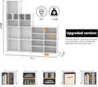 AWTATOS Cube Storage Organizer Closet Storage 12 Cube Shelves, Large and Small Cubes, DIY Portable Closet Clothes Storage She