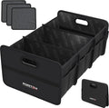 FORTEM Car Trunk Organizer, Collapsible Two Compartment Organizer, Foldable SUV & Truck Storage for Car Accessories for