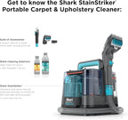 Shark StainStriker Portable Carpet & Upholstery Cleaner w/on board self cleaning - Spot, Stain, & Odor Eliminator, Includes 2