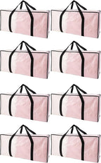 PANDA JOYS Extra Large Moving Bags with Zippers & Carrying Handles, Heavy-Duty Storage Tote for Space Saving Moving Storage, 