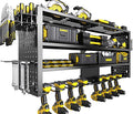 Large Power Tool Organizer Wall Mount, 4 Layer Garage Storage Cordless Tool Organizer with 8 Drills Holder, Heavy Duty Premiu