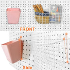 Pegboard Basket Organizers, Peg Board Large Baskets Hooks Bins Cups Tool Organizer 6 Pack Set, Wall Storage Display Hanging A