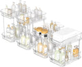 incostar 2 Tier Pull-Out Storage Organizer for Bathroom and Kitchen, Under Sink Organizer with Dividers, Ideal for Organizing
