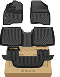 VIWIK Custom Fit Floor Mats for Ford Explorer 7 Seat 2015-2019 | 3D Scanning Design, All Weather Protection, Non Slip, Waterproof & Durable TPE Material