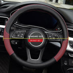 LABBYWAY Steering Wheel Cover, Universal Fit 15 Inch Microfiber Leather Car Wheel Protector, Anti-Slip, Claret
