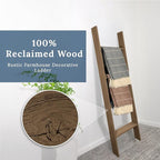 BARNWOODUSA Throw Blanket Ladder – Fully Assembled Reclaimed Wood – Rustic Decorative Ladder for Towels, Quilts, & More – Per