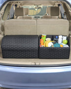 Owleys Trunk Organizer For Car - Collapsible Storage Bins - Keep Groceries, Sports Gear & Tools Secure On Road Trips - Best