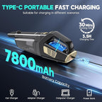 Handheld Vacuum Cordless, 15000PA Strong Suction Hand Held Car Vacuum Cleaner Portable with Multi-Nozzles & Washable Filter, 