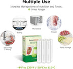 [2025 Upgraded] Bonsenkitchen 6 Rolls 11" x 16' Vacuum Sealer Bags for Food with a Color Box, Easy to Store, Commercial Grade