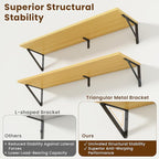 Floating Shelves for Wall,48" Wx8 D Wood Wall Shelves,Hanging Storage Floating Shelf with Metal Brackets,Wide Floating Booksh