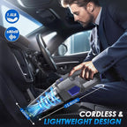 Handheld Vacuum Cordless, 15000PA Strong Suction Hand Held Car Vacuum Cleaner Rechargeable, Portable Hand Vacuum with Multi-N