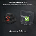 Car Trash Can with Removable Leakproof Liner – Clip On Trash Bin for Seat Back, Door Pocket & Headrest – Sturdy PU Leather Garbage Can Organizer for SUV, Truck & Sedan