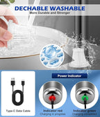 WADEO Car Vacuum Portable Cordless 18000PA, 4-in-1 Handheld Vacuum Cleaner and Air Duster with LED Display & Multi-Nozzles, M