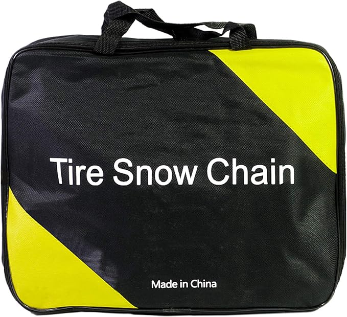 VViViD Heavy Duty Snow Chain Set of 6 for 2 Wheels with Application tool, Work Gloves and Free Carry-Bag for Passenger Cars, 