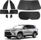 TINGLU Window Shades for Toyota Grand Highlander XLE 2024-2026 Accessories Car Side Full Windows Rear Triangular Windshield Sun Shade Sun UV Rays & Privacy Protection for Camping 8PCS