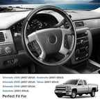 Steering Wheel Cover for Chevy Silverado 1500 GMC Sierra 1500 2007-2013/2500 3500 Chevrolet Tahoe Suburban Yukon (Yukon XL) 2007-2014/ Traverse 2009-2017/ GMC Sierra 2500HD 3500HD 2008-2014