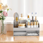 Makeup Organizer with Drawers, Cosmetic Storage for Dresser Vanity and Bathroom Countertop, Beauty Holder for Lipstick Brush,