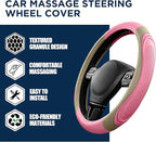 Road Comforts Car Steering Wheel Cover - Microfiber Leather Steering Wheel Wrap Sports 14.5-15 Inch Steering Wheel Cover Non-