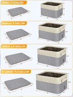BALEINE 4 Pack Fabric Closet Storage Bins for Shelves, Linen Closet Organizers and Storage, Decorative Baskets for Organizing