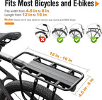 Bike Rack Bag, 20L EVA Hard Shell Bike Trunk Rear Rack Bag Bike Panniers Expandable 3 in 1 Waterproof Tin foil Insulation Bike Bag With Rain Cover for Commute Shopping Cycling Trip