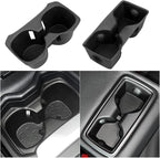 TUYICIN 2PCS Cup Holder Inserts for 2019-2021 Toyota RAV4 Accessories, TPE Center Console & Rear Row Seat Drink Holder Set No